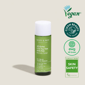 MARY&MAY Vegan CICA Tea Tree AHA PHA Blemish Toner 30ml [Miniature]