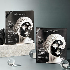 MARY&MAY Vegan Collagen Charcoal PDRN Mask 30g x4