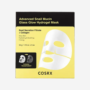 Cosrx Advanced Snail Mucin Glass Glow Hydrogel Mask 3ea