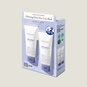 MARY&MAY White Collagen Cleansing Foam Duo Twin Pack (150ml x2)